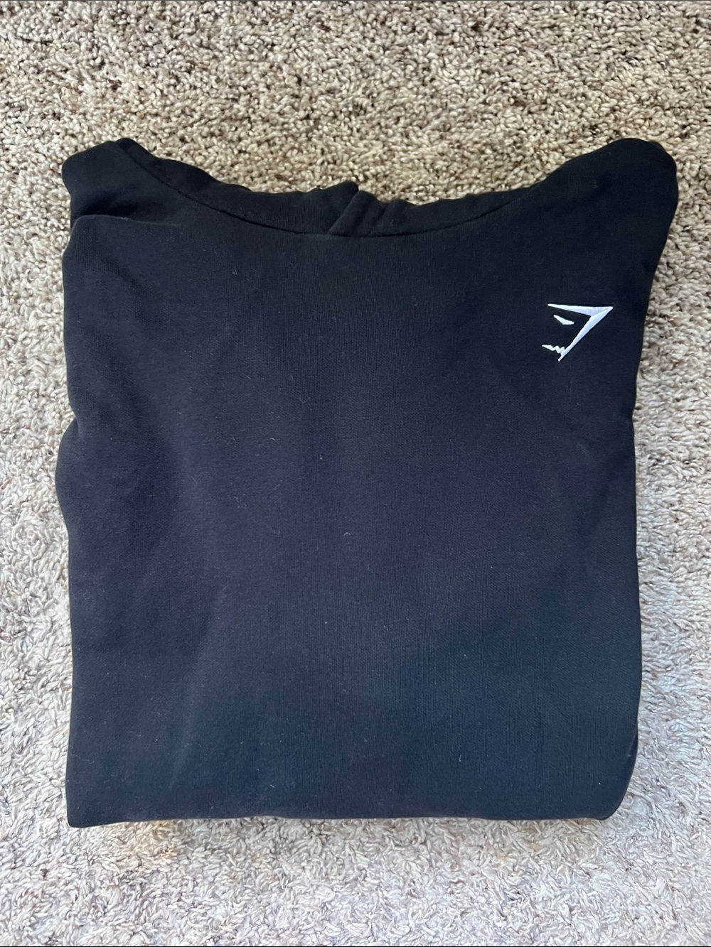Gymshark Men’s Black Sweatshirt with White Logo